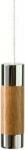 Chrome/Natural Solid Oak Cylindrical Light Pull